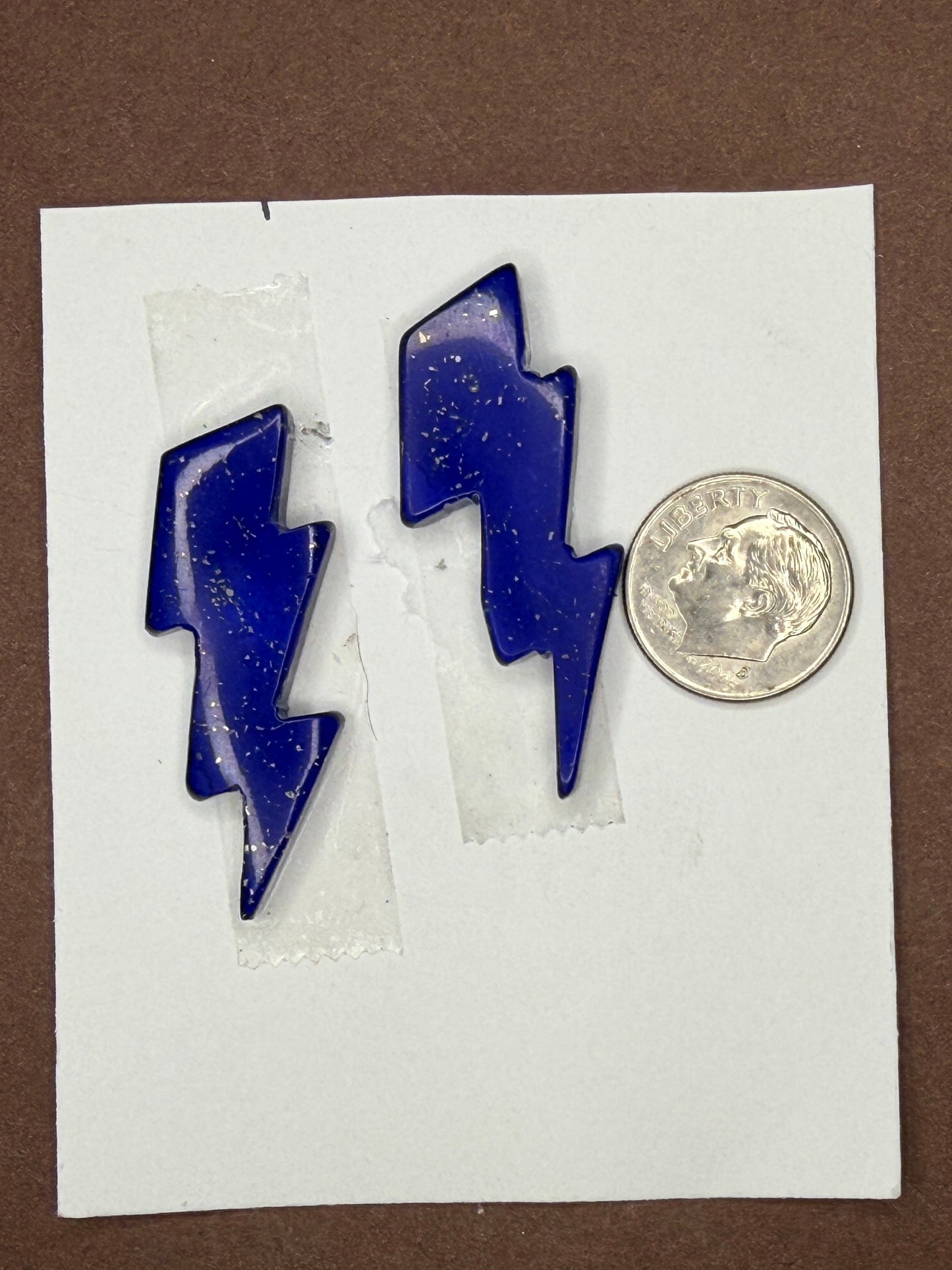 Lapis Cabochon Pair