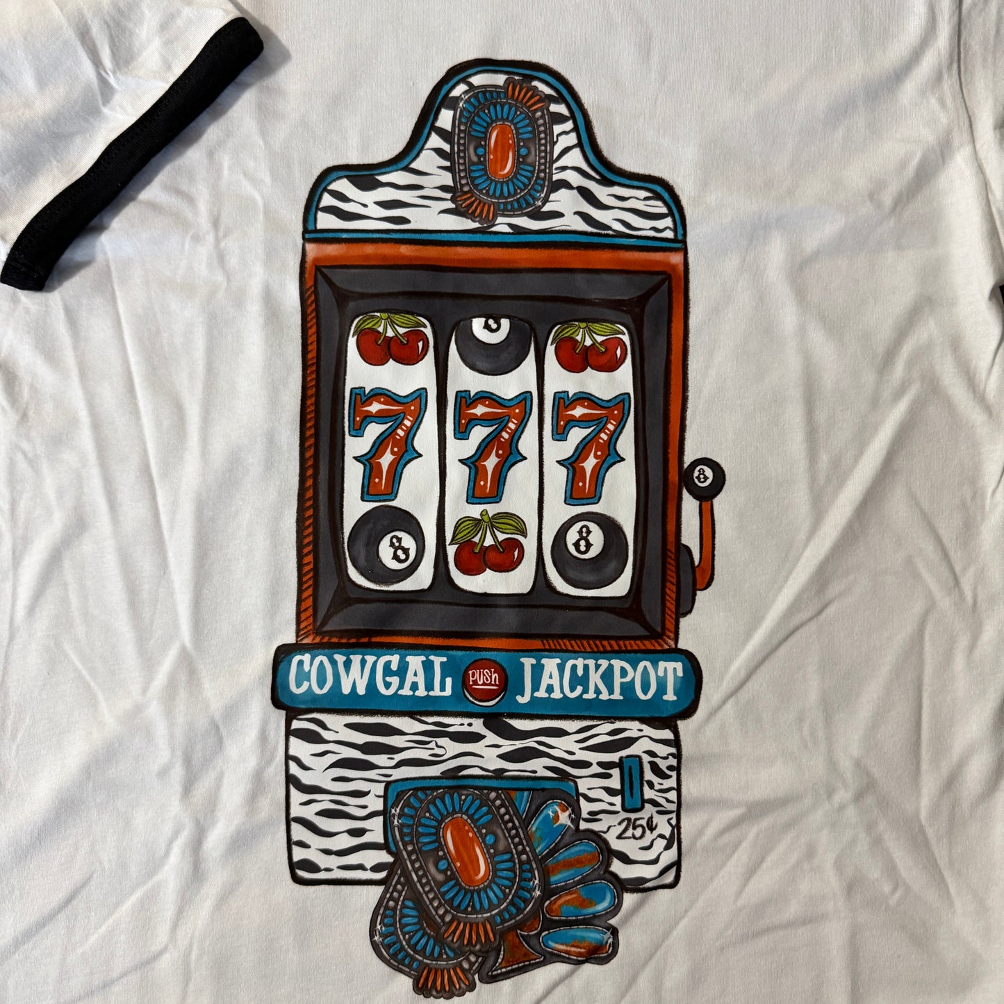 Cowgal Jackpot Ringer Tee