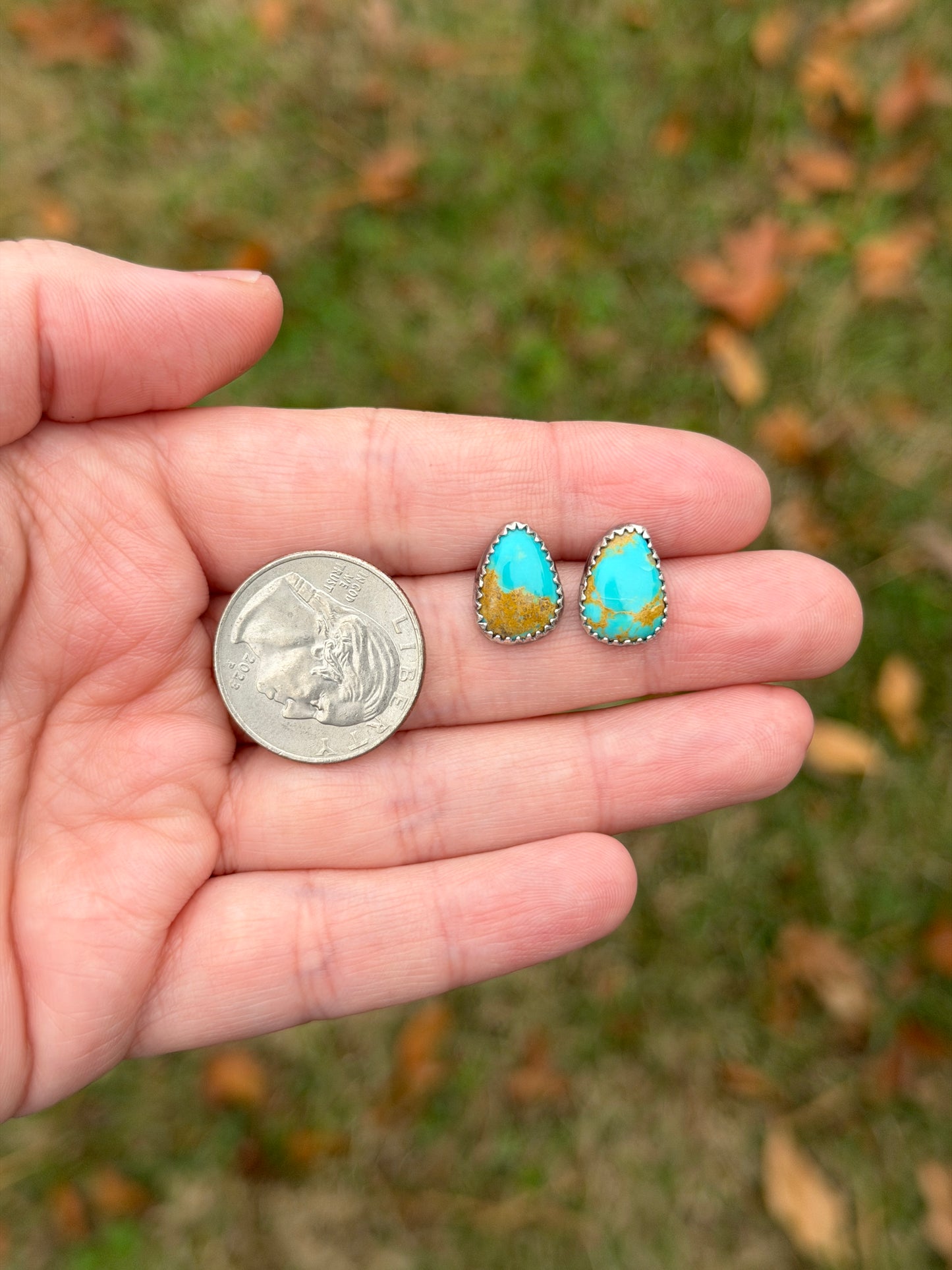 Dainty Triangle Sonoran gem studs