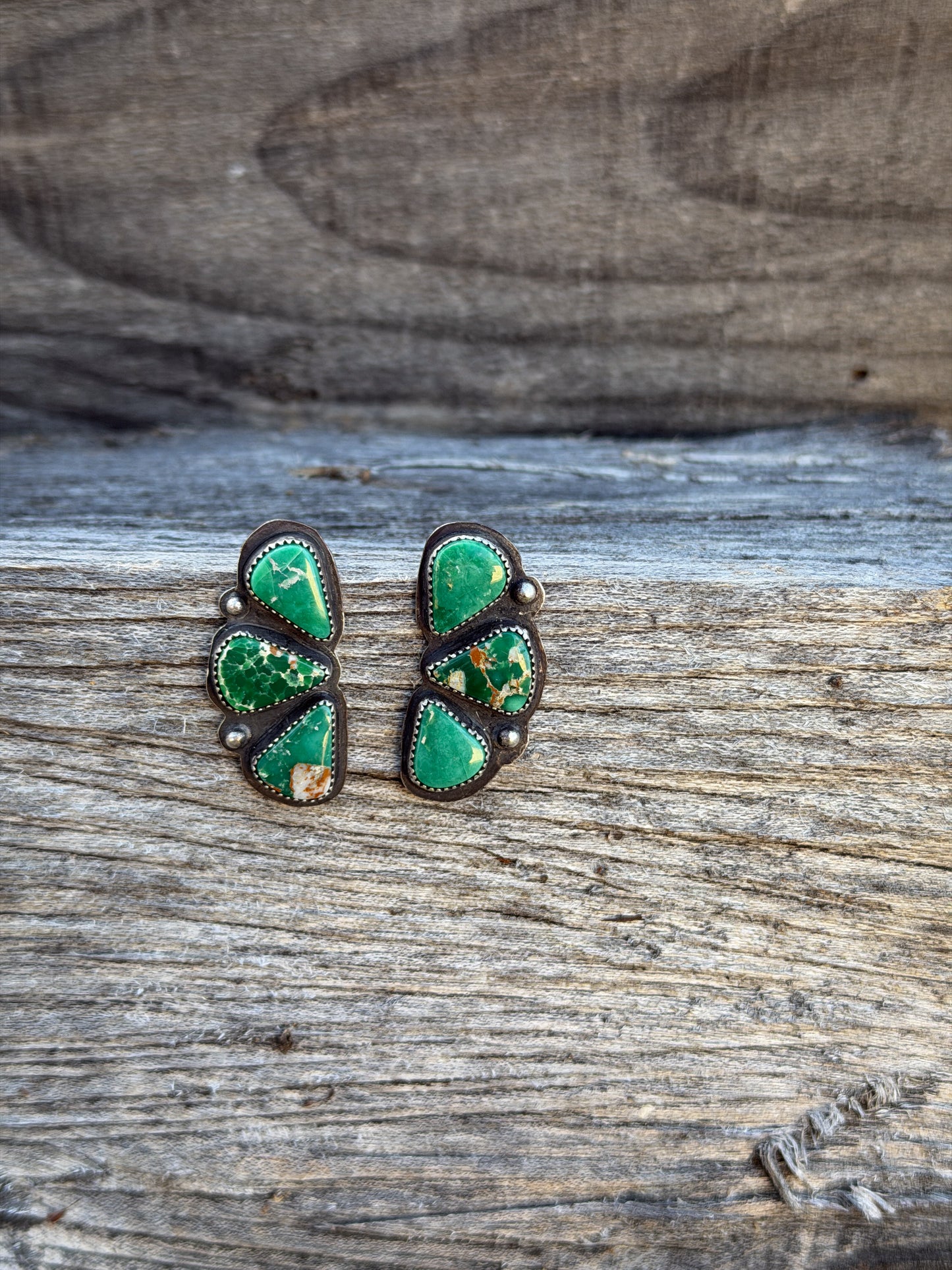 Broken Arrow Variscite Earrings