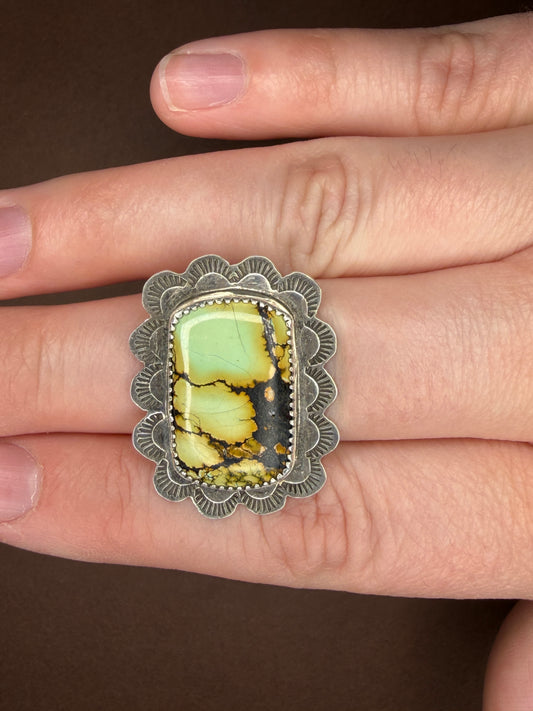 Stamped Treasure Mountain Ring Size 7.5