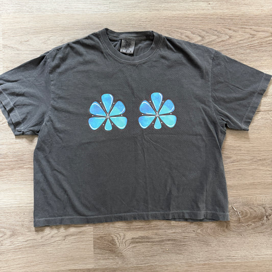 Turquoise Boxy Crop Top