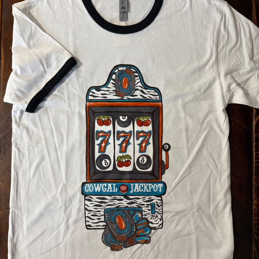 Cowgal Jackpot Ringer Tee