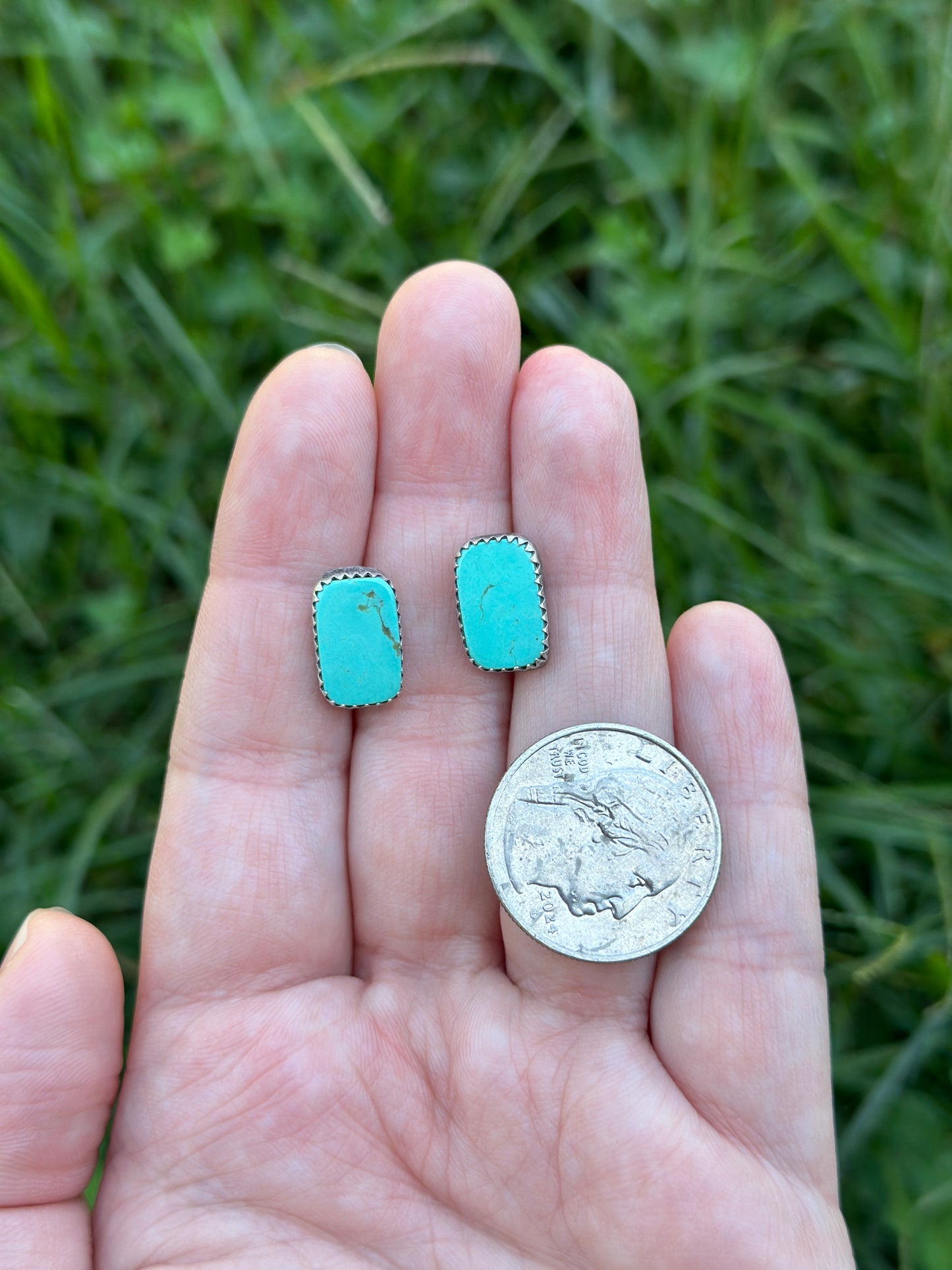 Dainty Rectangle Sonoran Studs