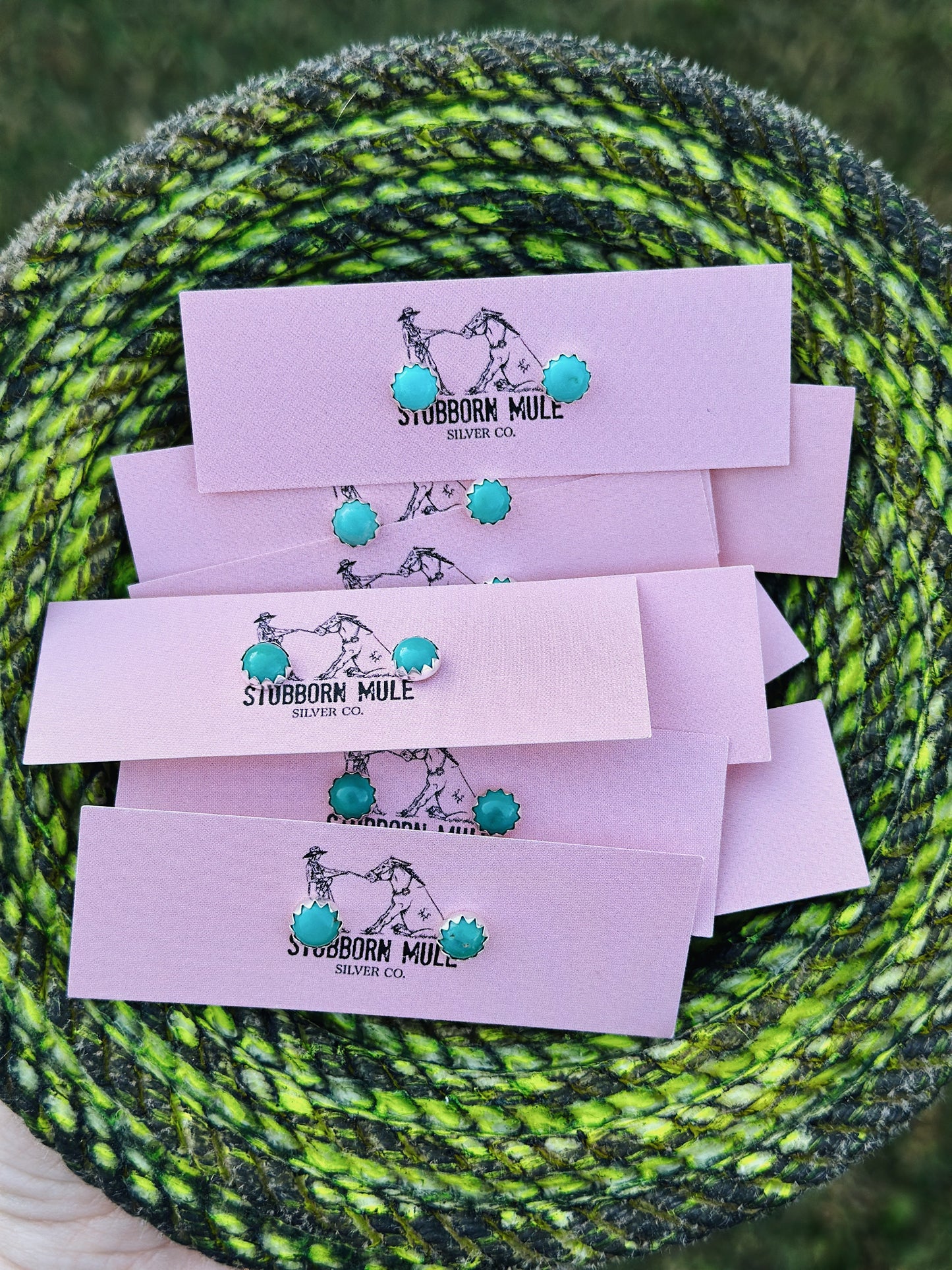 Kingman Turquoise Studs (Sold by pair)