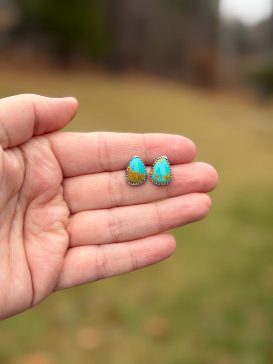 Dainty Triangle Sonoran gem studs