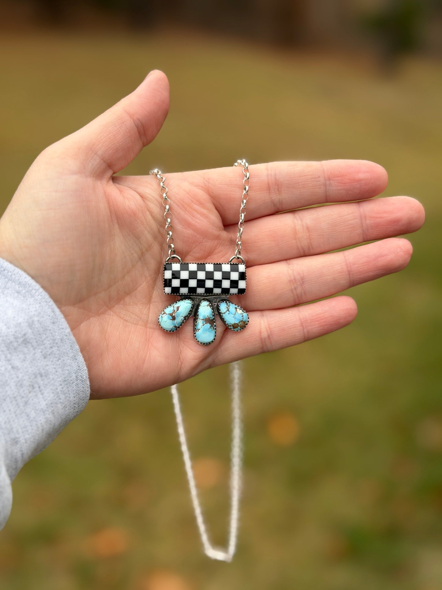 Checkered Golden Hills Necklace